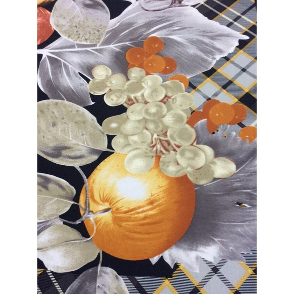 BASILE Gray Fruit Print Silk Scarf  Made In Italy "35/34,5" EX COND - Picture 7 of 11